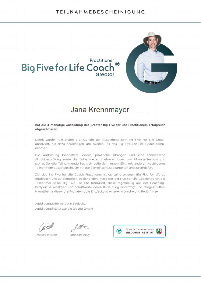 Big Five for Life-Coach
