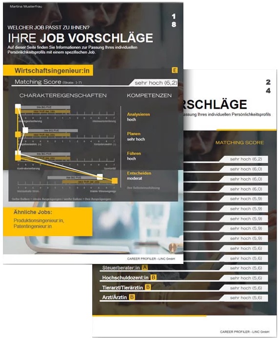 LINC Career Profiler Jobvorschlaege LINC Career Profiler Jobvorschlaege